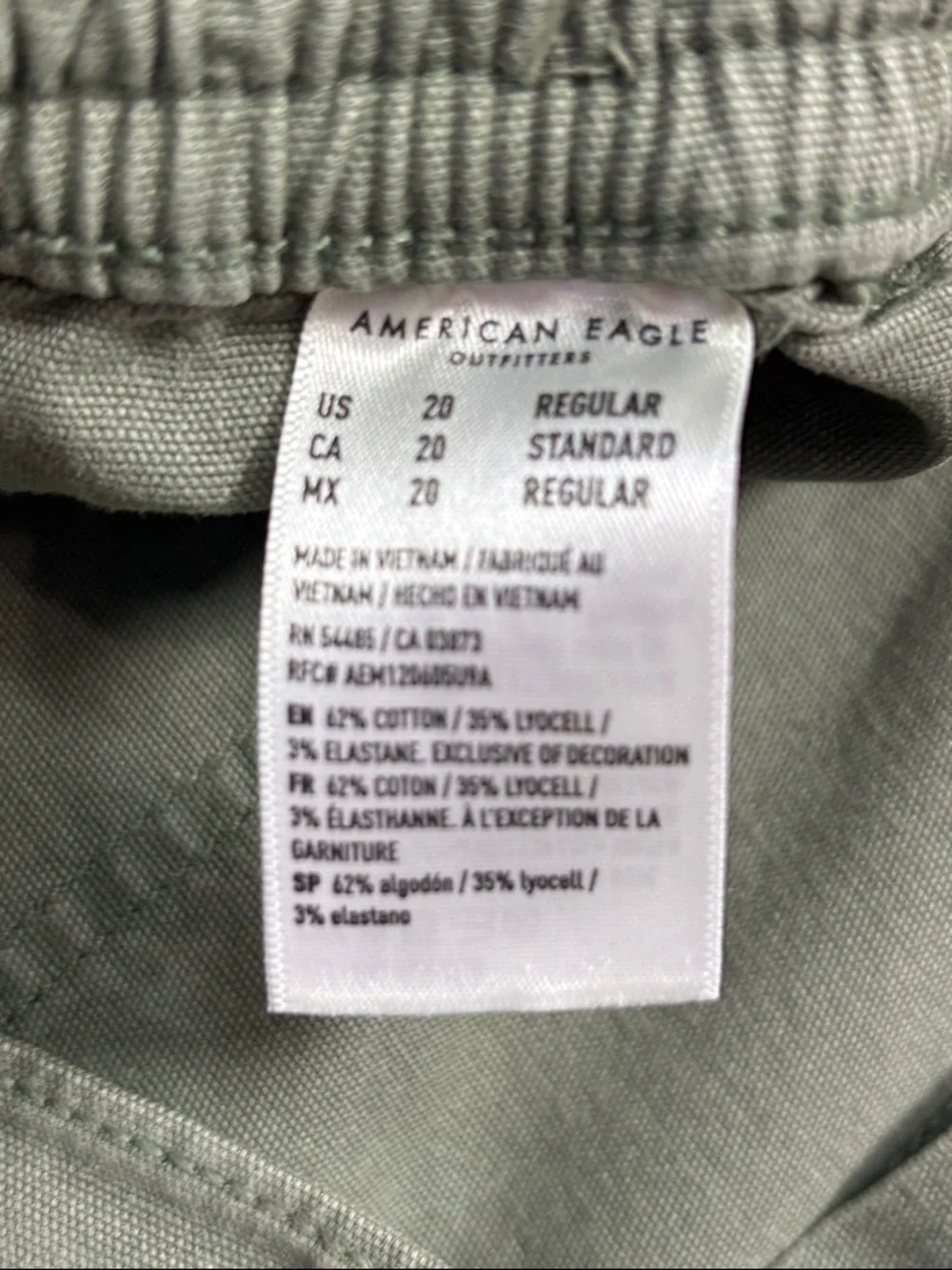 American Eagle High Rise Straight Cargo Pants - size 20 NWT - Picture 5 of 8